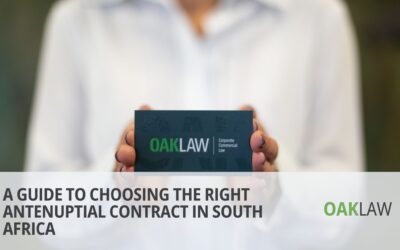 'n Gids tot die keuse van die regte huweliksvoorwaardekontrak in Suid-Afrika